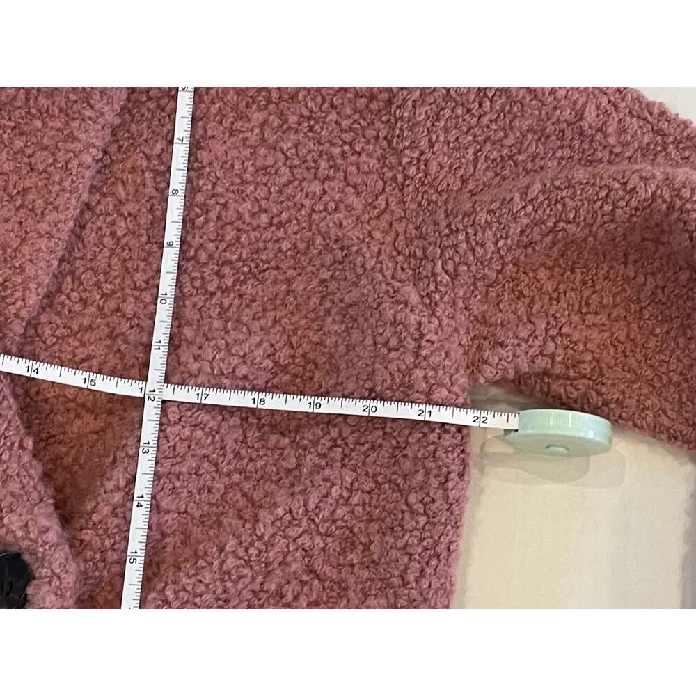 Topshop Pink Wool Blend Alicia Boucle Slouch Coat, Oversized, PeaCoat, Size S - Picture 14 of 15